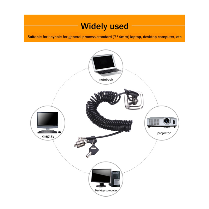 Cable Lock Laptop - Blokada do laptopa, zamek do laptopa,