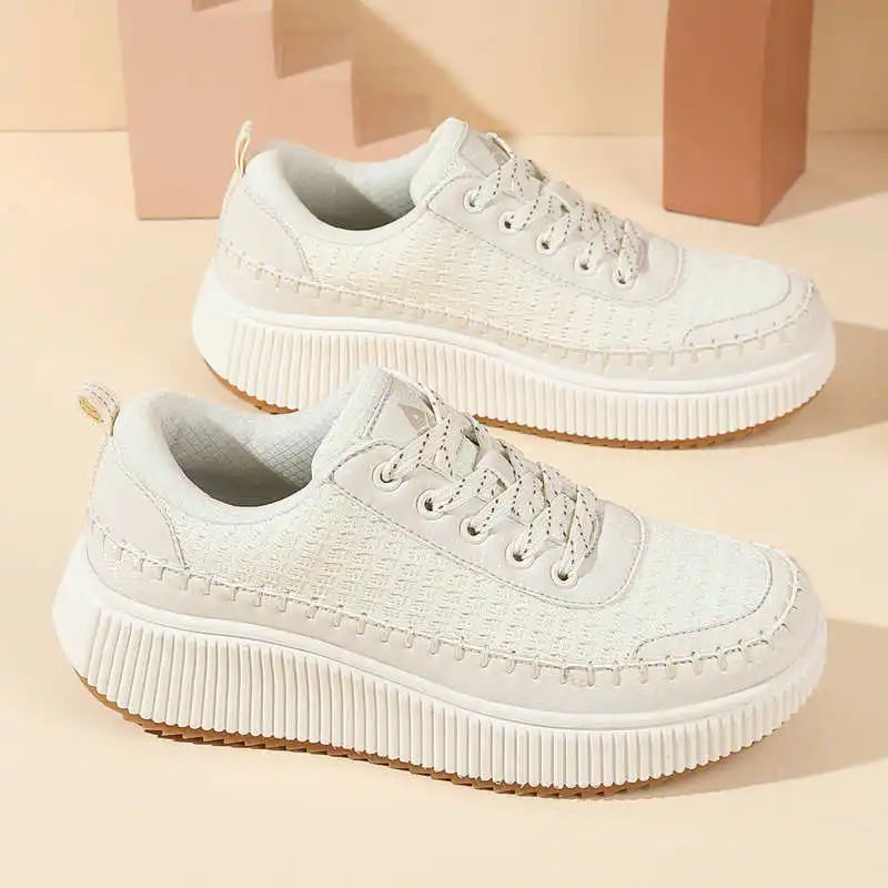 Office Tech Supply - Brązowe buty damskie mieszkania jesienne buty