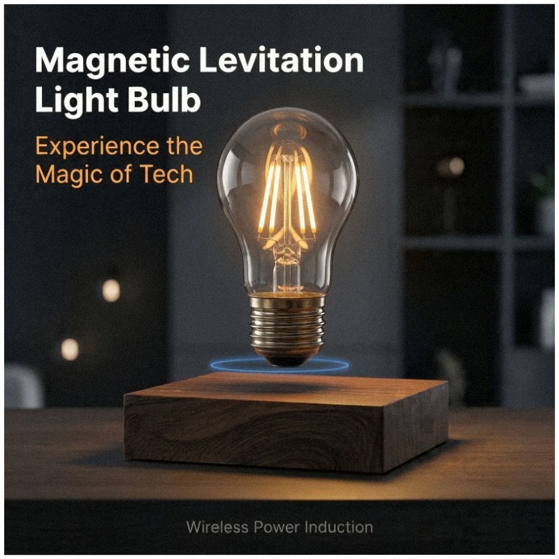 Office And Tech - Magnetyczna Lewitująca Bezprzewodowa Żarówka LED Lampa