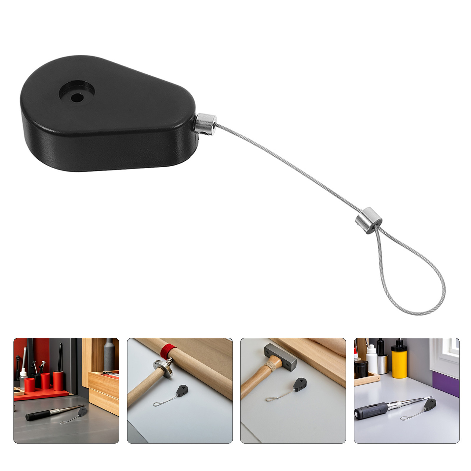 Cable Lock Laptop - 4 sztuki wysuwanych teleskopowych blokad kablowych