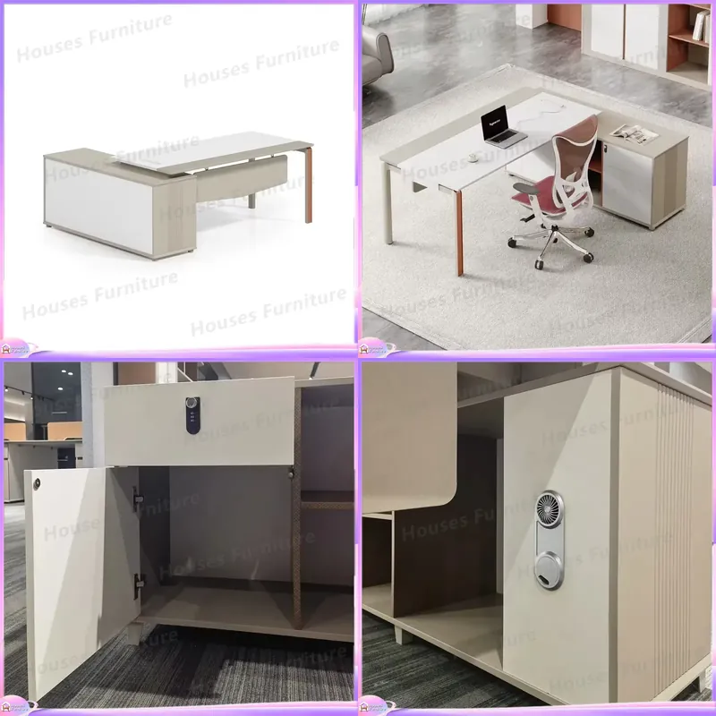 Office Tech Furniture - Biurko narożne w kształcie litery L,
