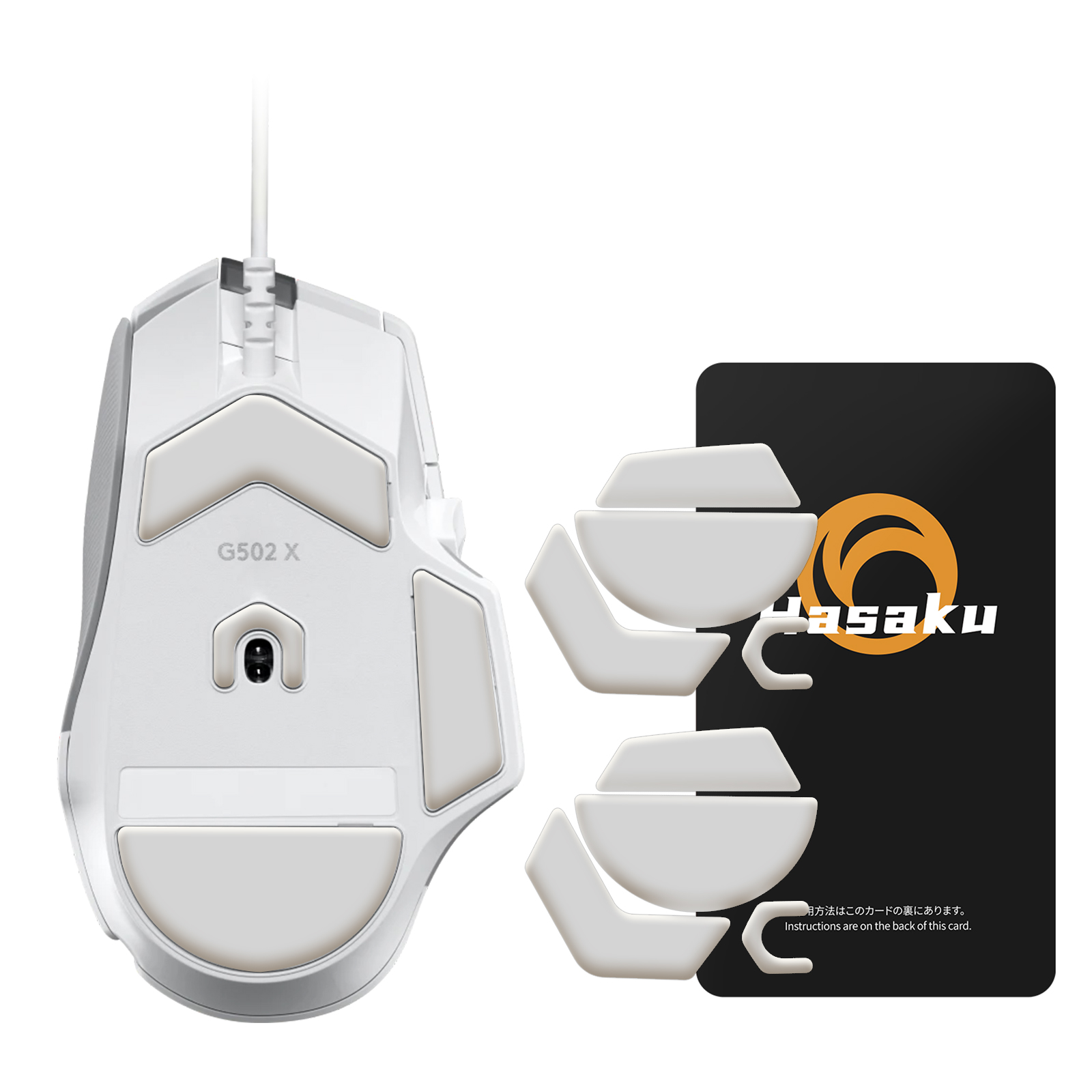 Logitech Mouse G502 - 2-zestaw HASAKU zaokrąglone zakrzywione krawędzie nóżki
