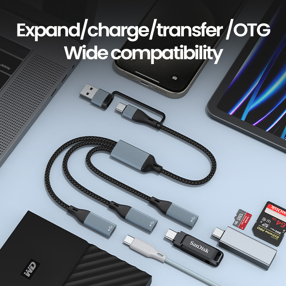 Koncentrator USB 3 w 1 typu C  – Cable Lock Laptop recenzja i cena