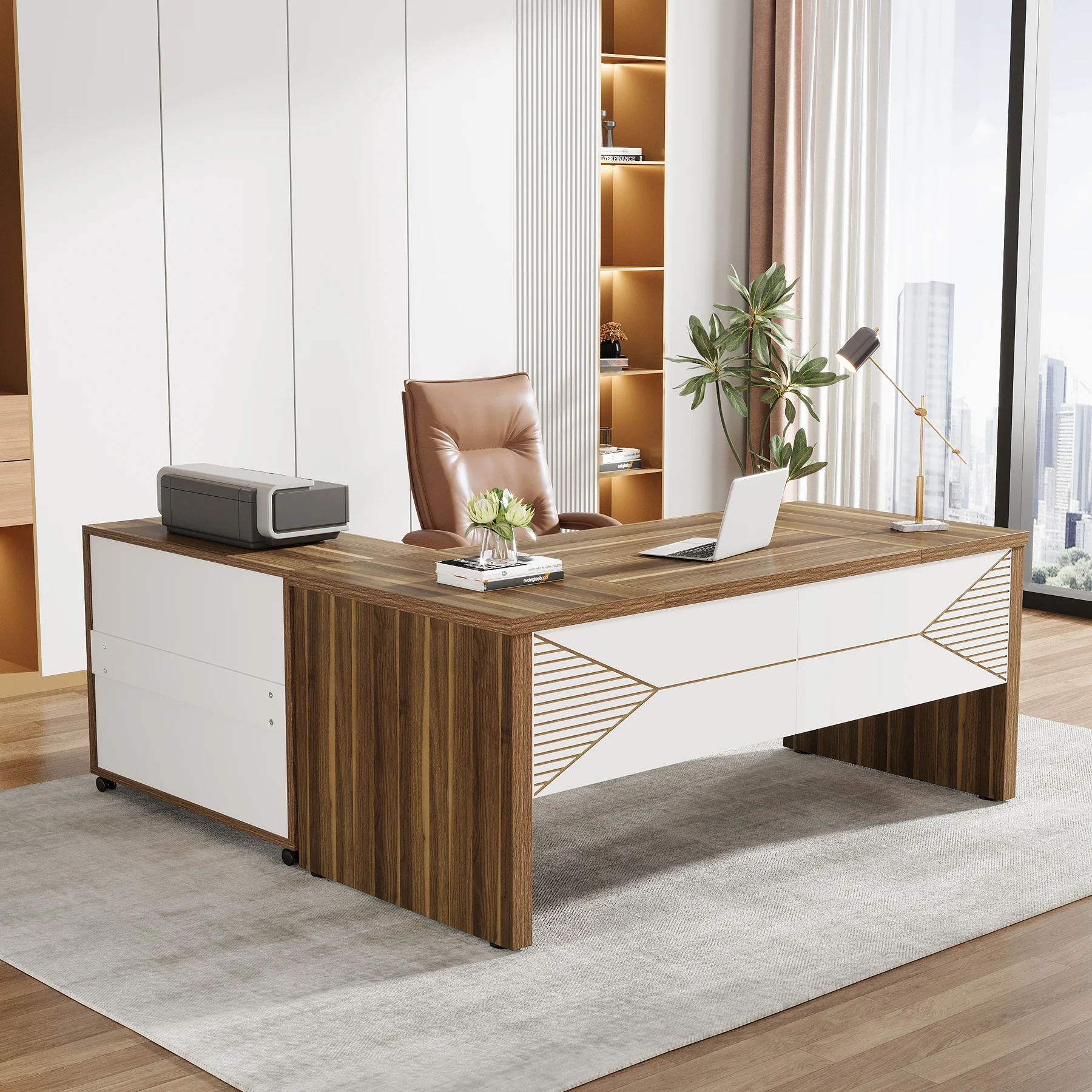 Biurko Tribesigns w nowoczesny – Office Tech Furniture recenzja i cena